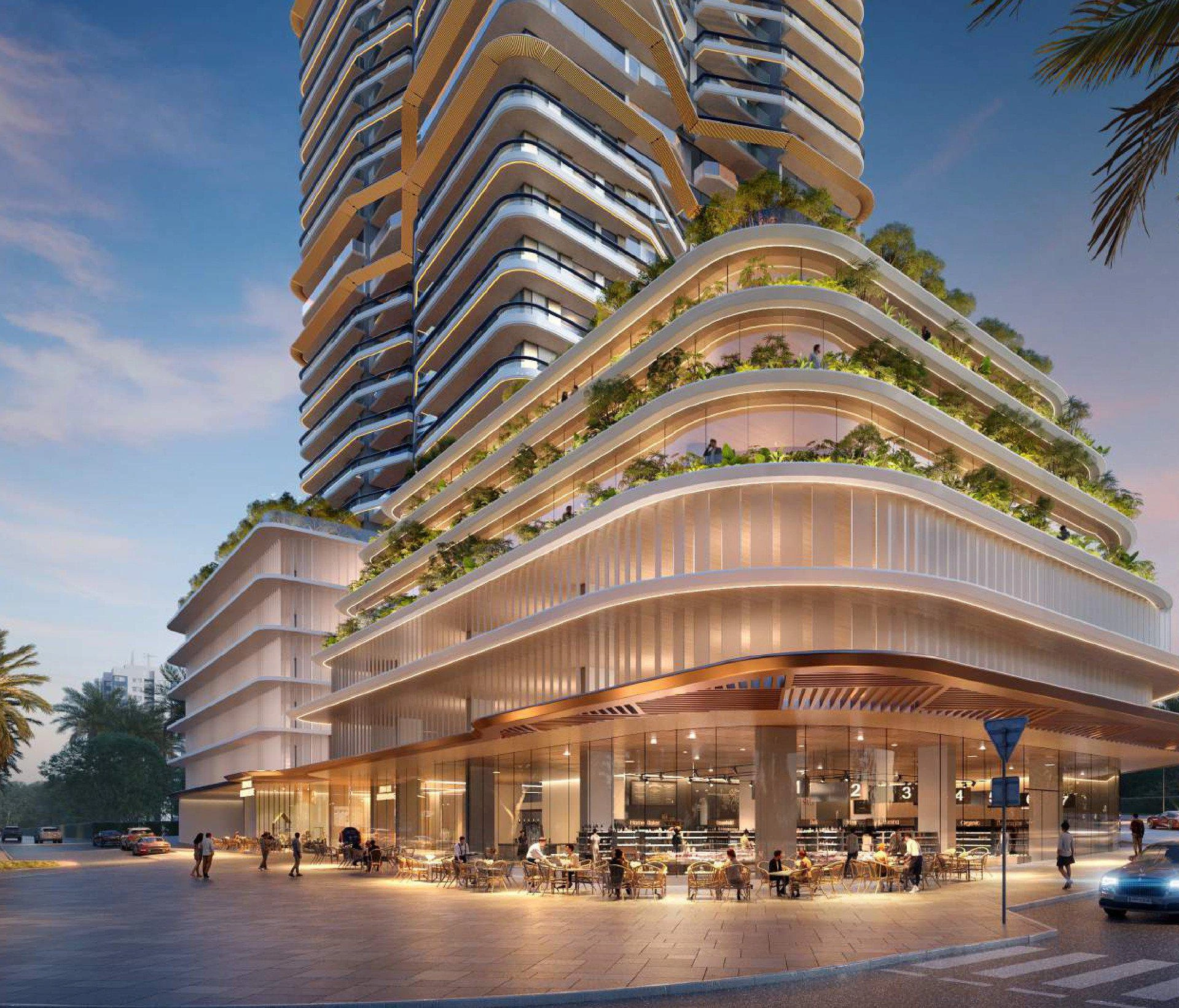 阿拉伯联合酋长国迪拜 Jumeirah Village Circle (JVC) 的现代住宅综合体中的公寓