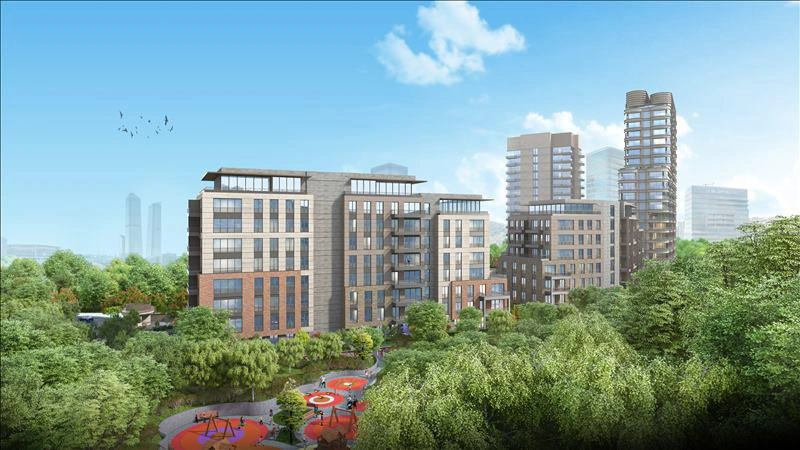 Apartments in a residence with a swimming pool and green areas in Istanbul, Turkey