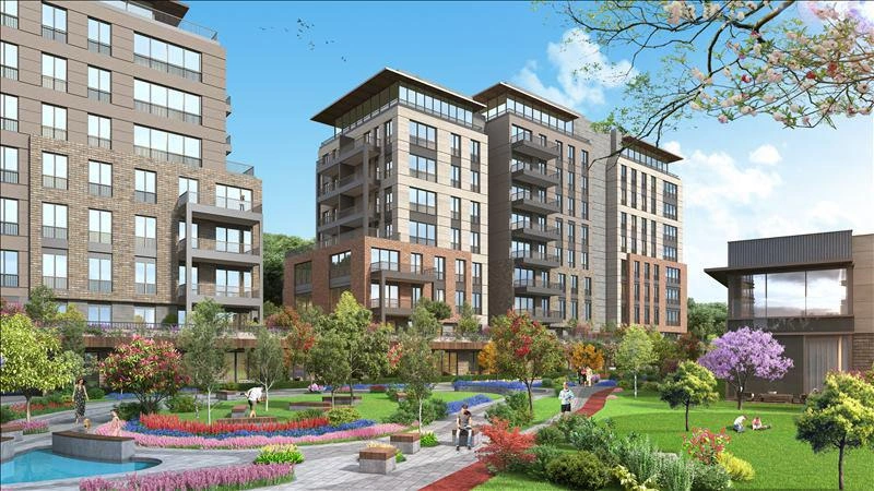 شقق في مجمع سكني بمسبح ومساحات خضراء في إسطنبول، تركيا