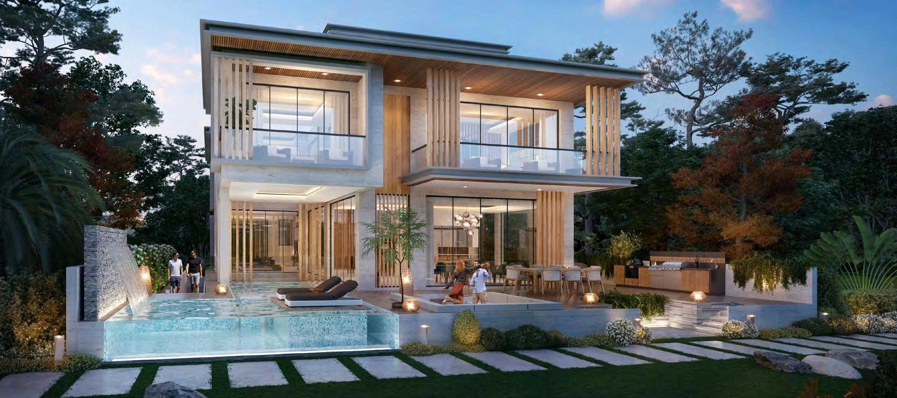 位于迪拜(阿联酋)现代住宅小区的别墅