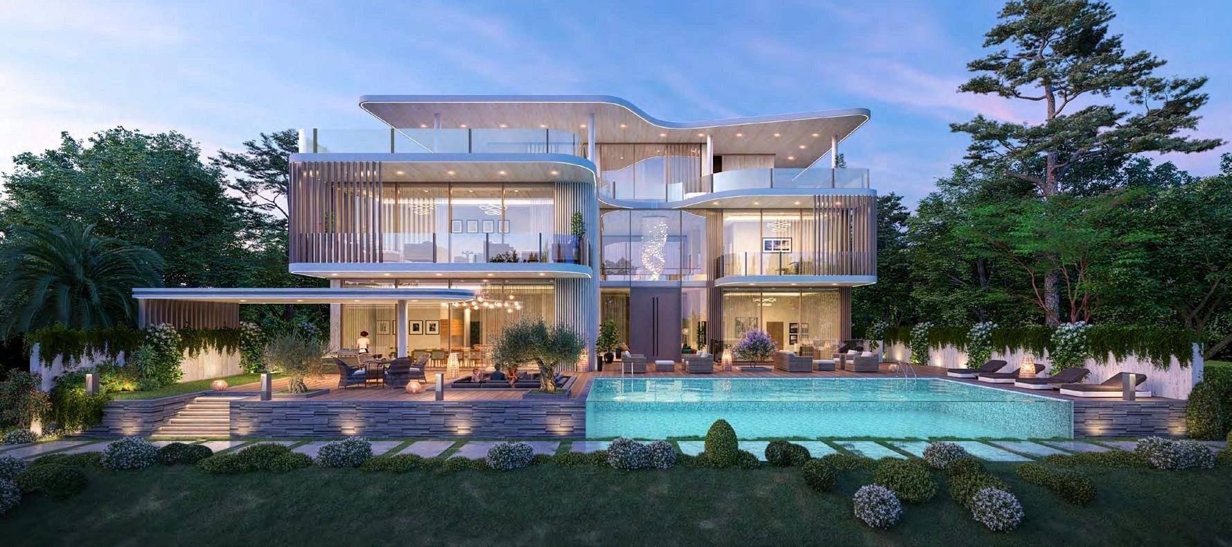 位于迪拜(阿联酋)现代住宅小区的别墅