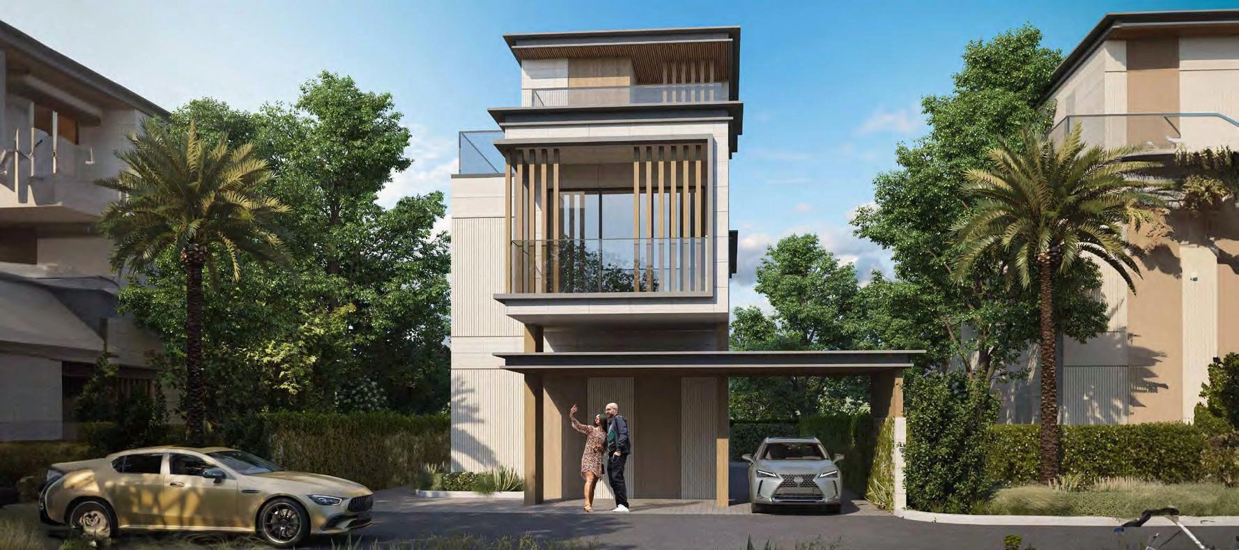 位于迪拜(阿联酋)现代住宅小区的别墅