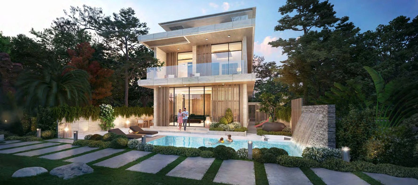 位于迪拜(阿联酋)现代住宅小区的别墅