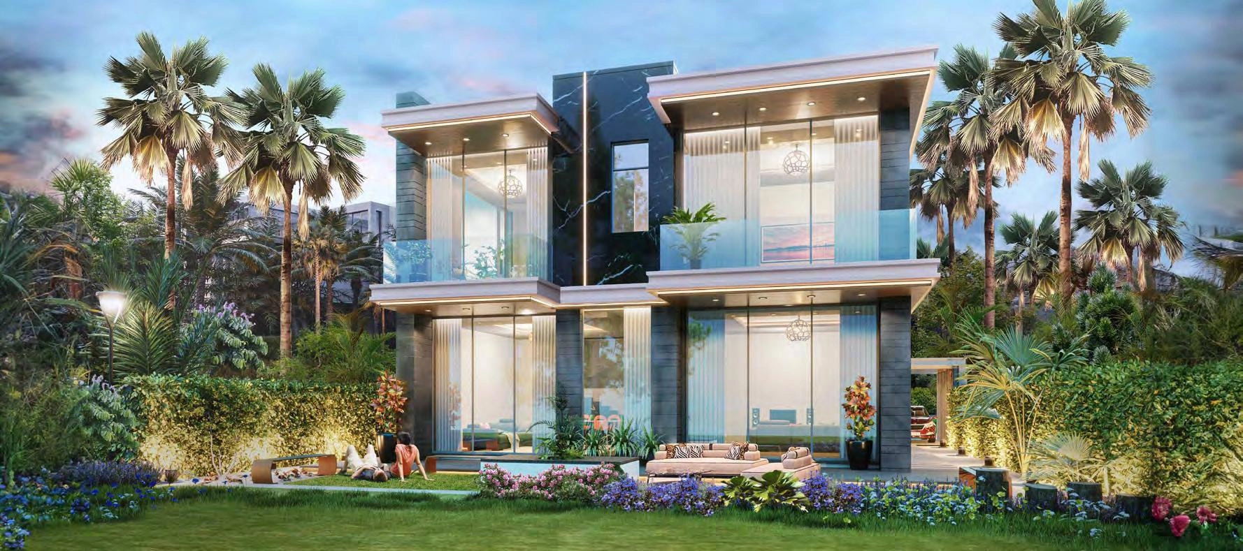 位于迪拜(阿联酋)现代住宅小区的别墅