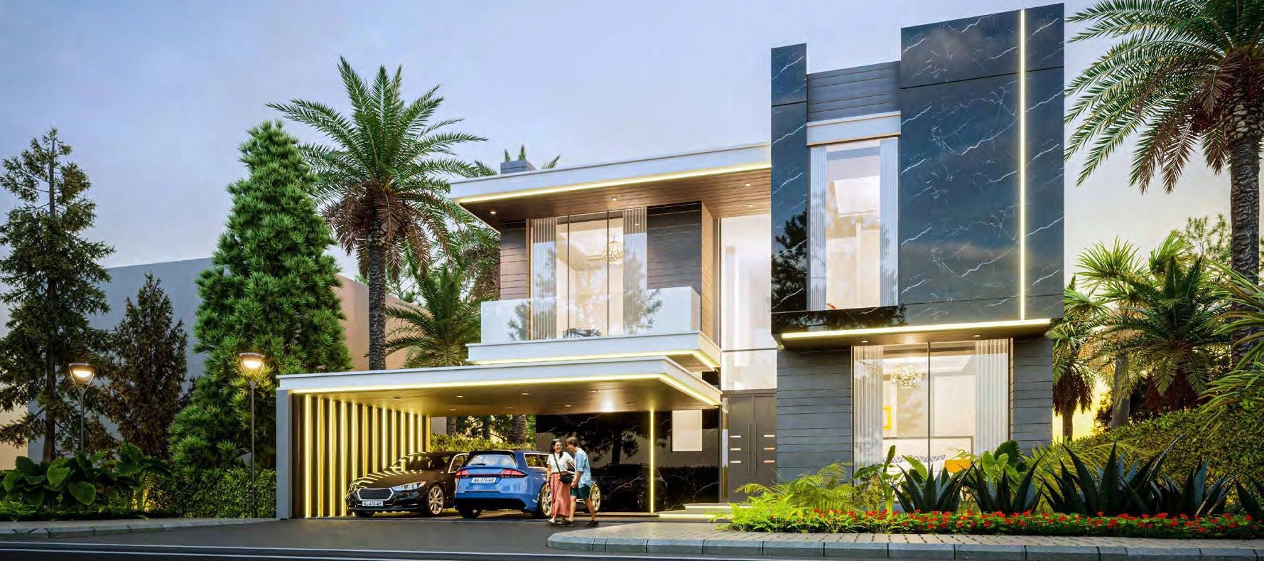 位于迪拜(阿联酋)现代住宅小区的别墅