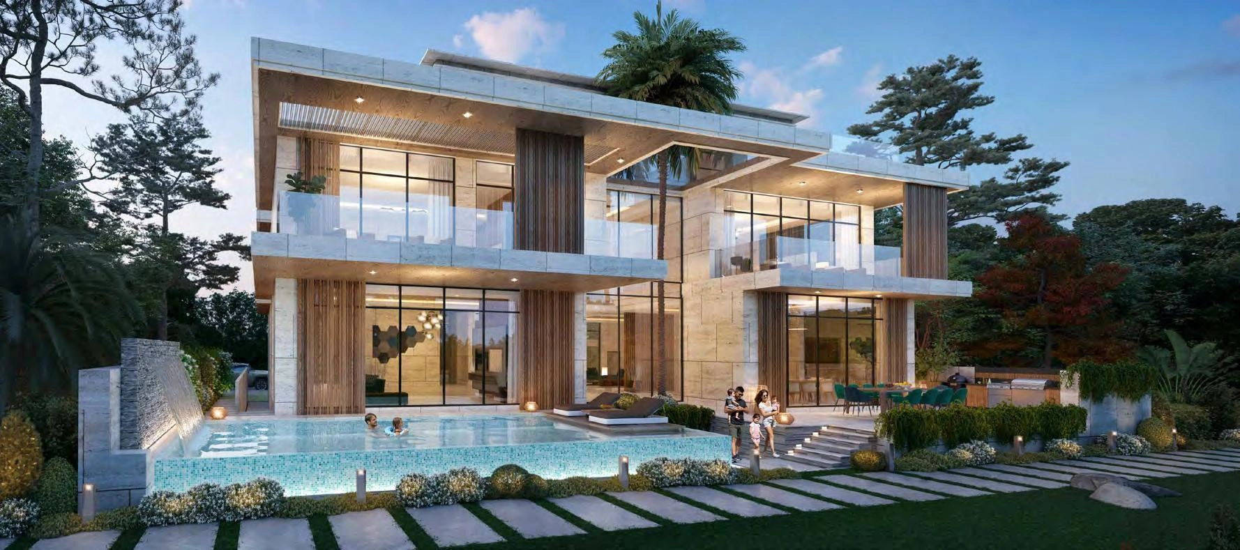 位于迪拜(阿联酋)现代住宅小区的别墅