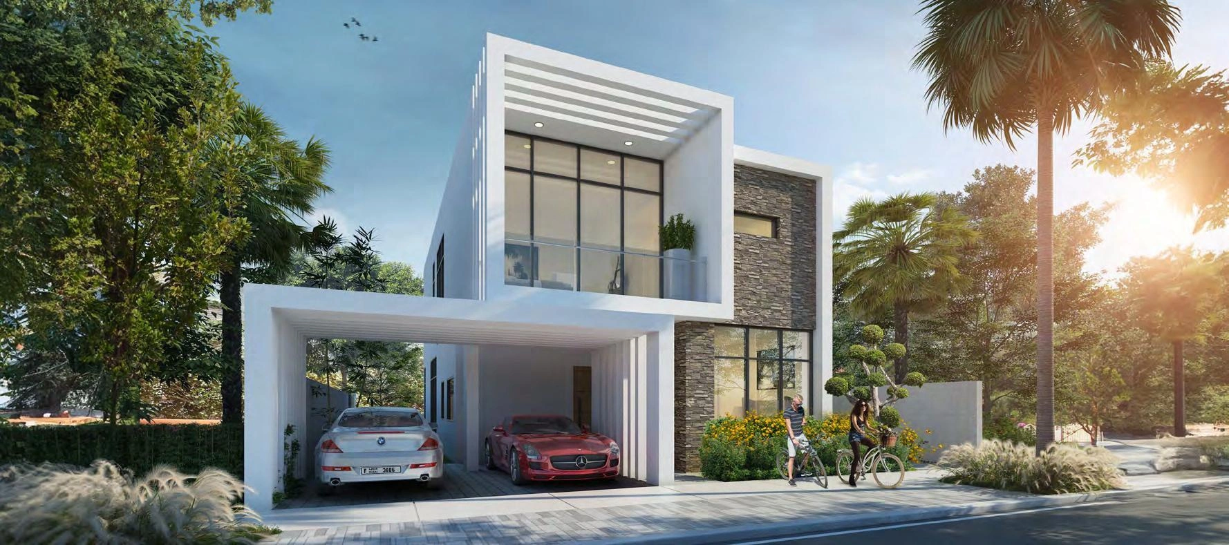 位于迪拜(阿联酋)现代住宅小区的别墅