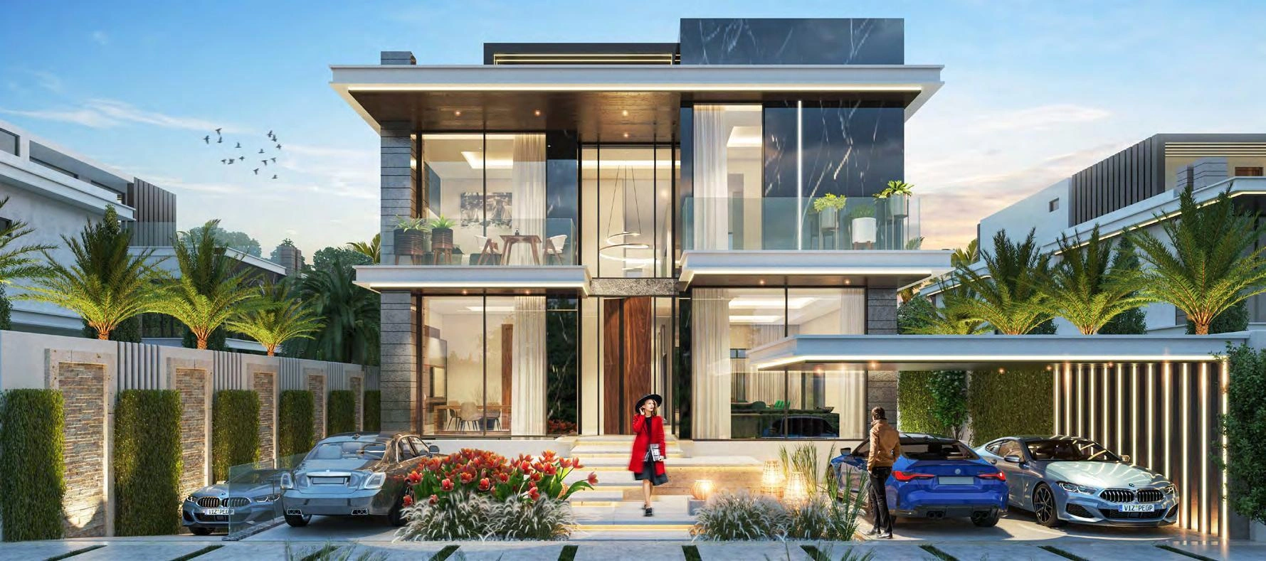 位于迪拜(阿联酋)现代住宅小区的别墅