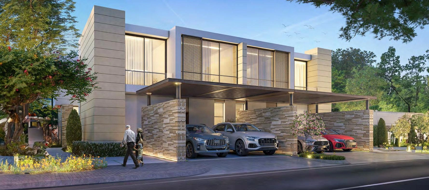 位于迪拜(阿联酋)现代住宅小区的别墅