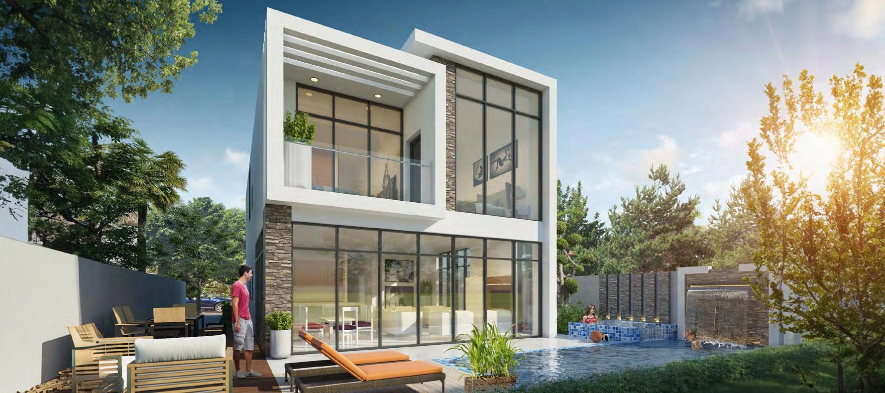 位于迪拜(阿联酋)现代住宅小区的别墅