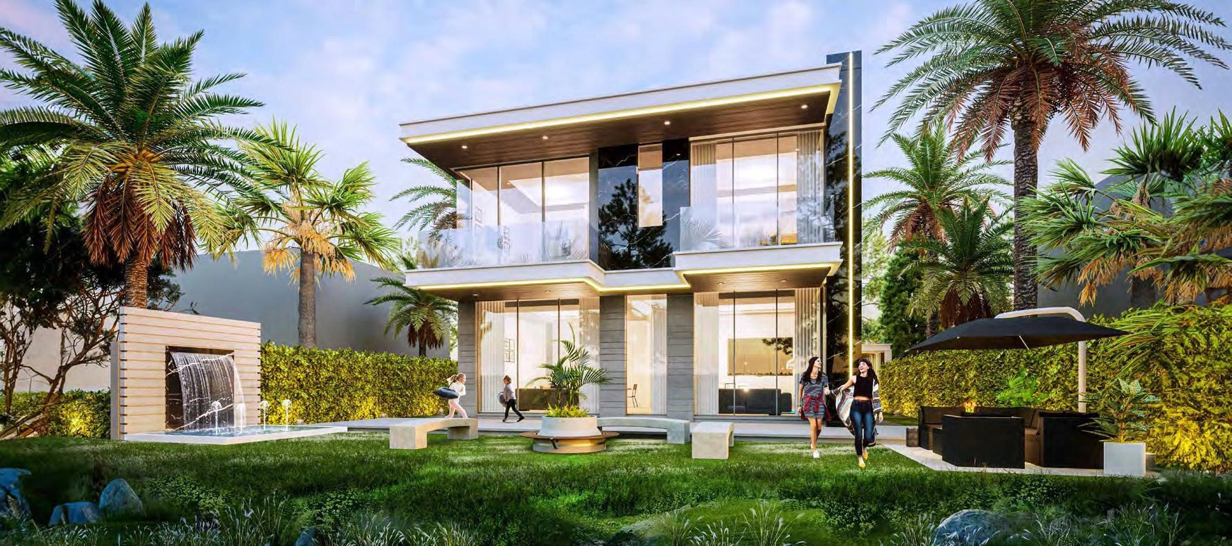 位于迪拜(阿联酋)现代住宅小区的别墅