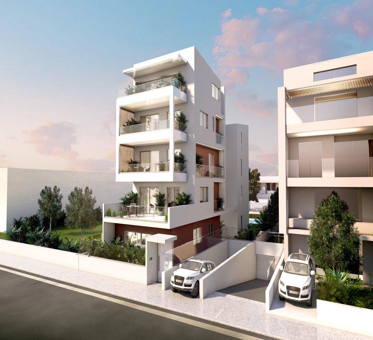 Low-rise apartments near the coast in Attica, Greece