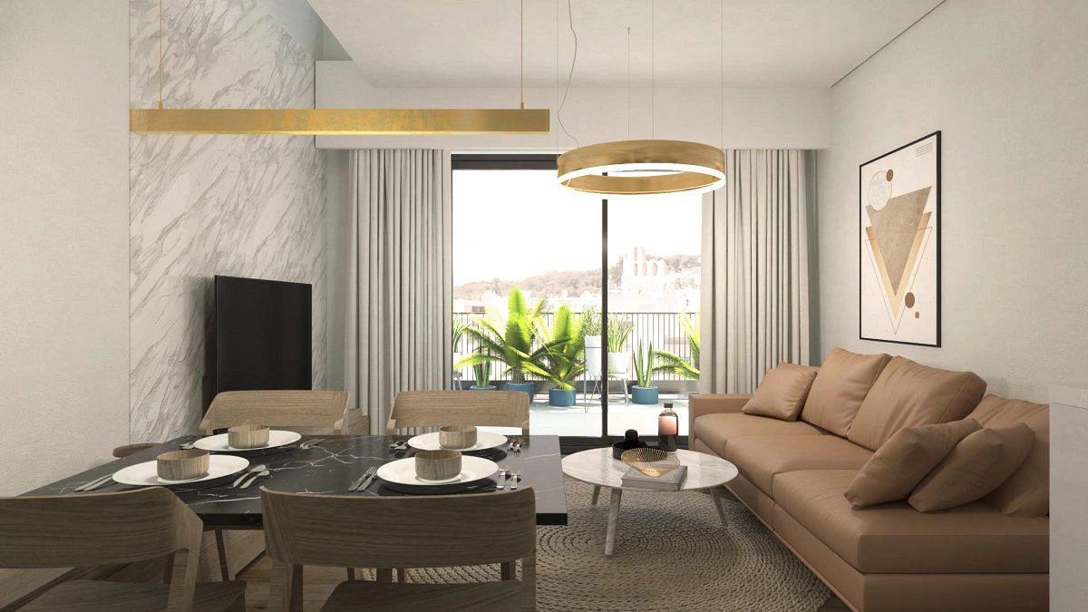 Low-rise apartments near the coast in Attica, Greece