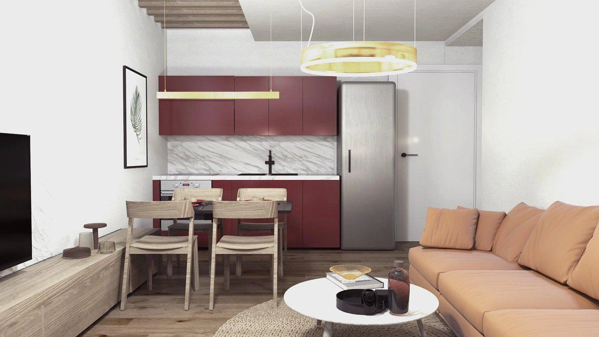 Low-rise apartments near the coast in Attica, Greece