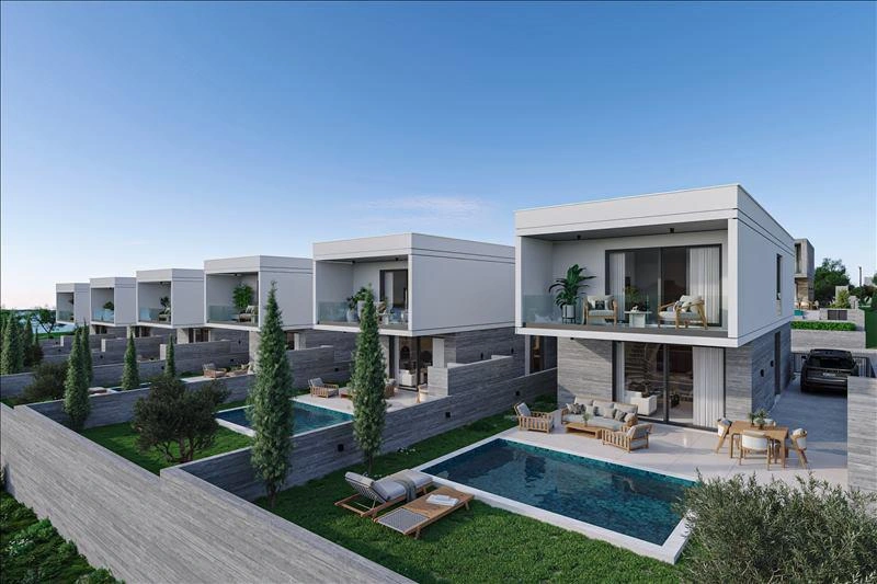 Villas in a modern residential complex in Paphos, Cyprus