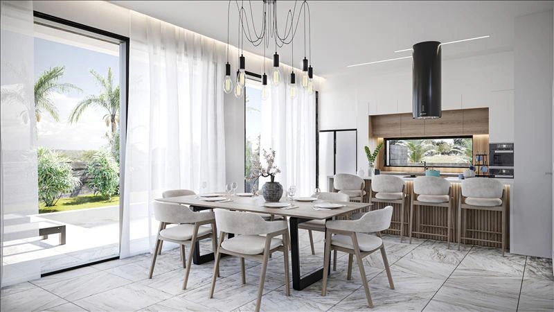 塞浦路斯帕福斯现代住宅小区内的别墅