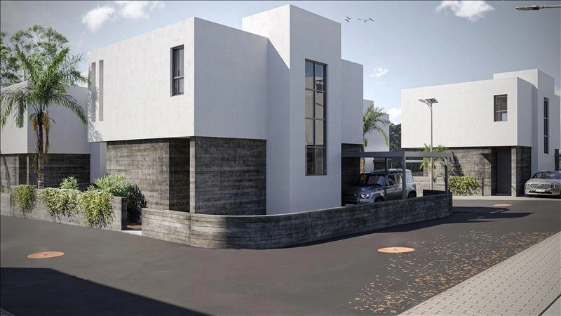 塞浦路斯帕福斯现代住宅小区内的别墅