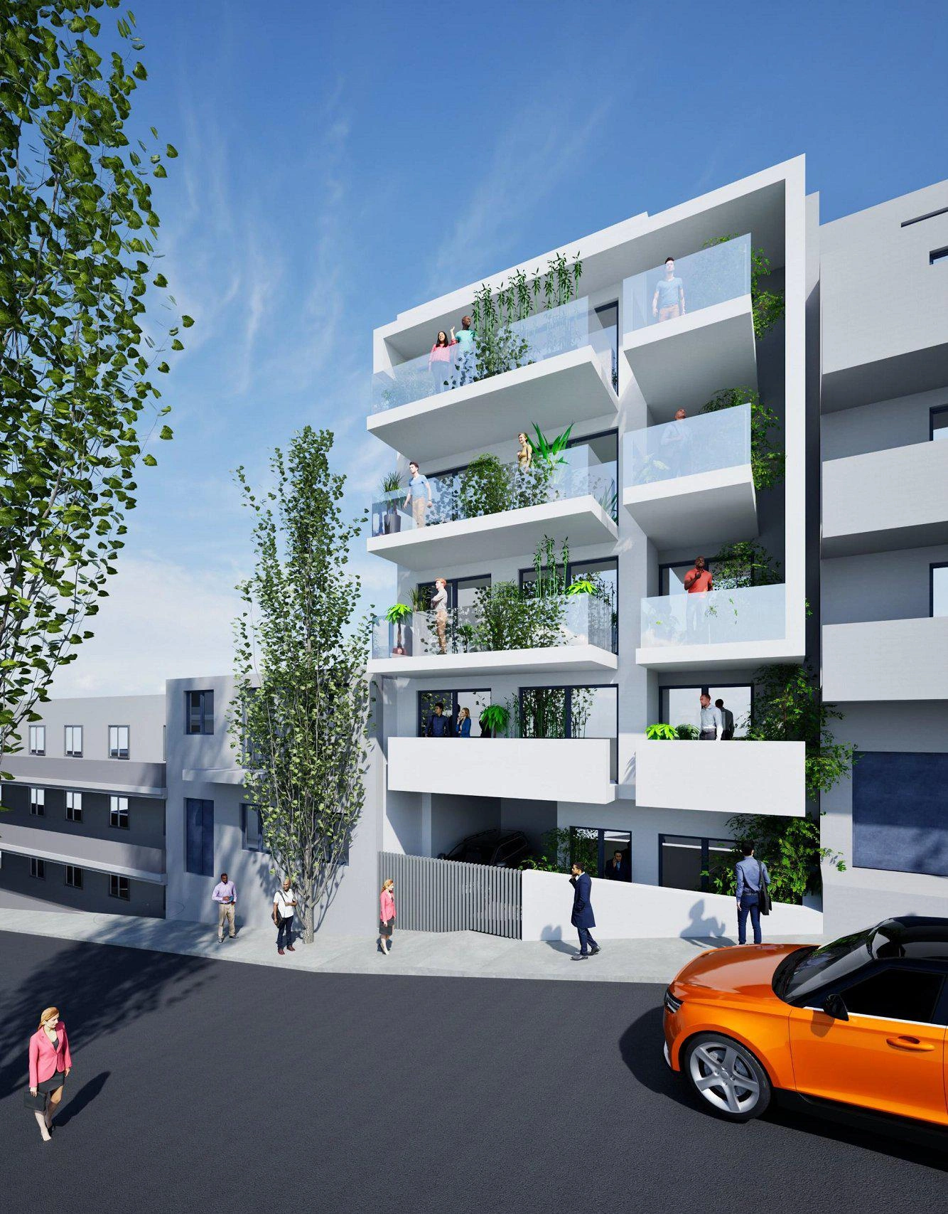 Apartments in a modern residential complex in Attica, Greece