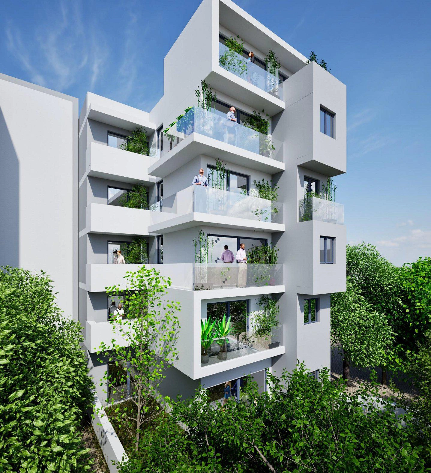 Apartments in a modern residential complex in Attica, Greece
