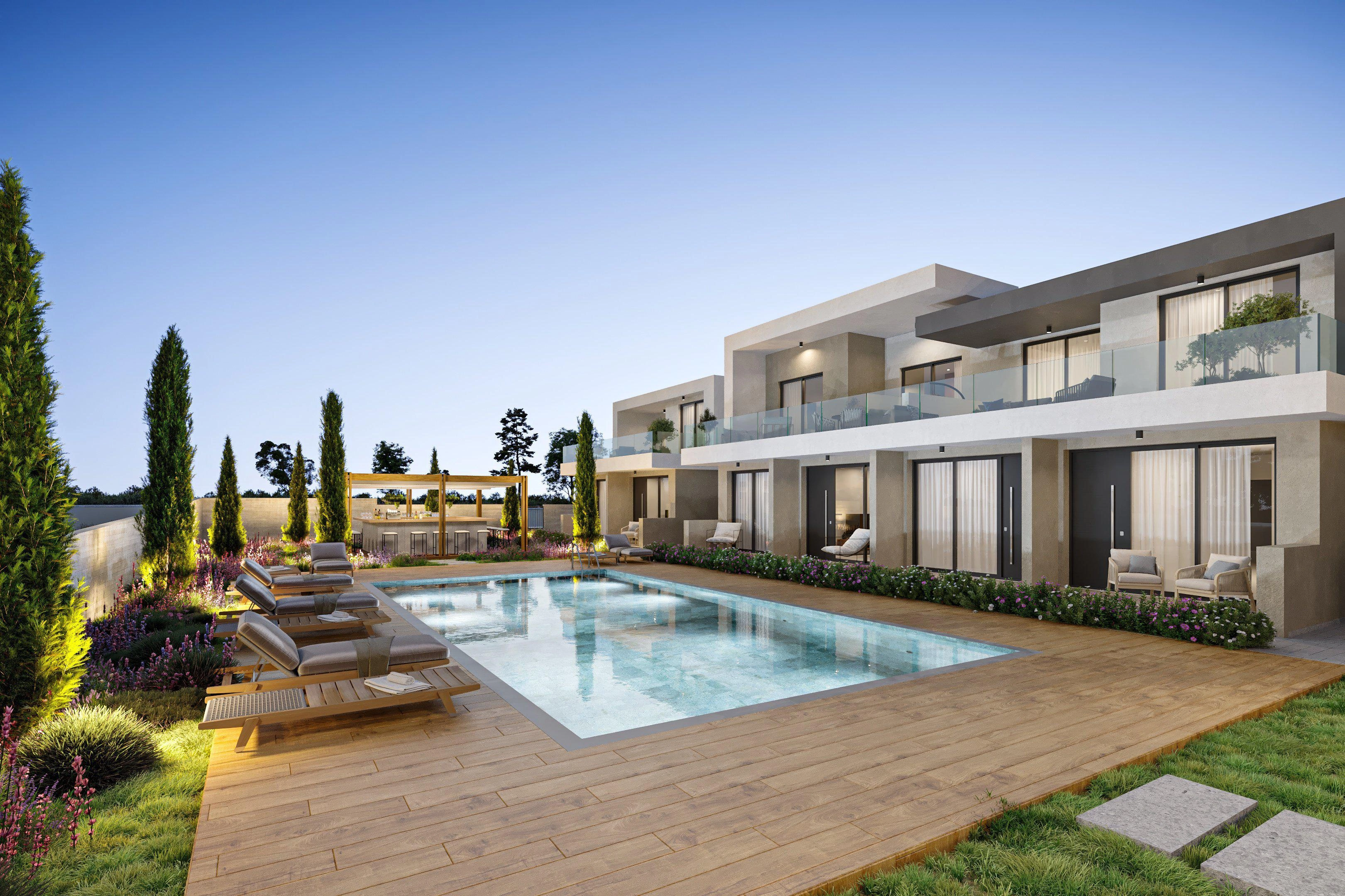 آپارتمانها در یک مجتمع مسکونی جدید در پافوس، قبرس