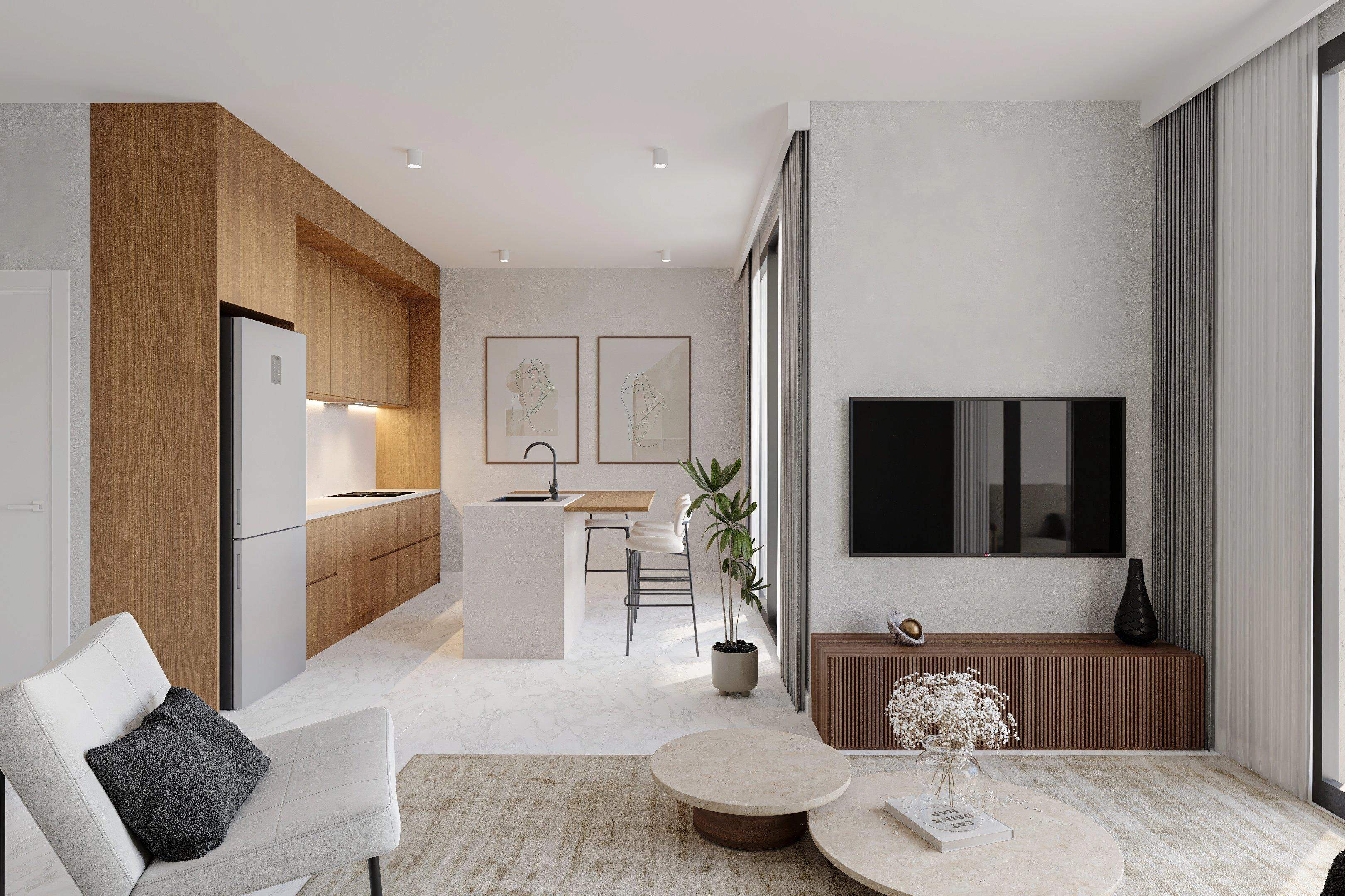 آپارتمانها در یک مجتمع مسکونی جدید در پافوس، قبرس