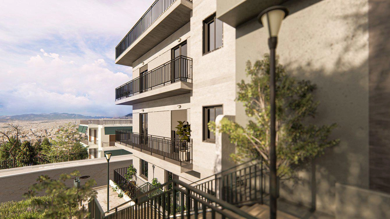 Apartments in a low-rise residence close to the beach in Attica, Greece