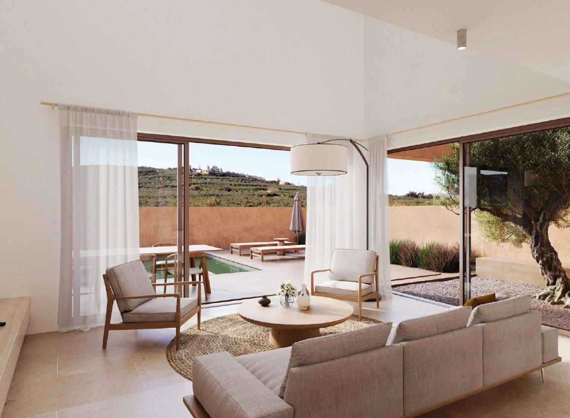 فلل بمسبح في كريت، اليونان