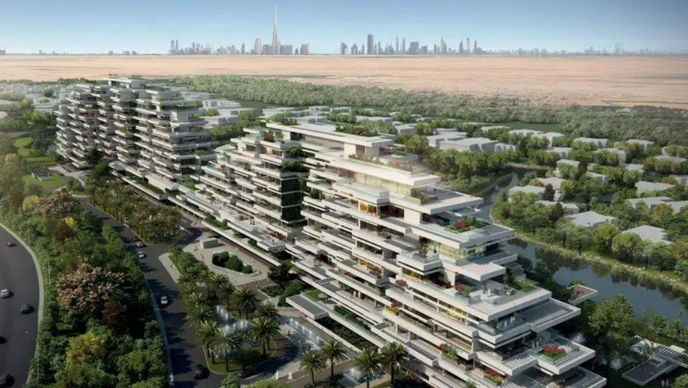 Apartments in a modern residential complex in Majan, Dubai, United Arab Emirates
