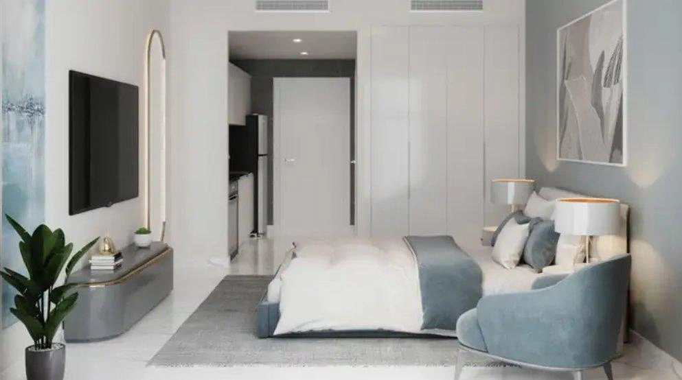 Apartments in a modern residential complex in Majan, Dubai, United Arab Emirates