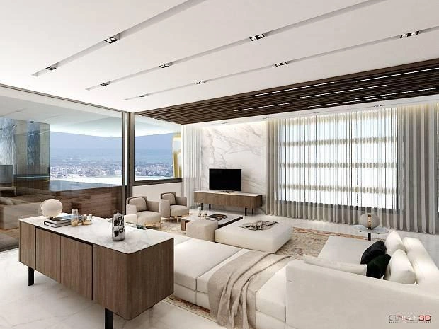 Apartments in a modern residential complex in Larnaca, Cyprus