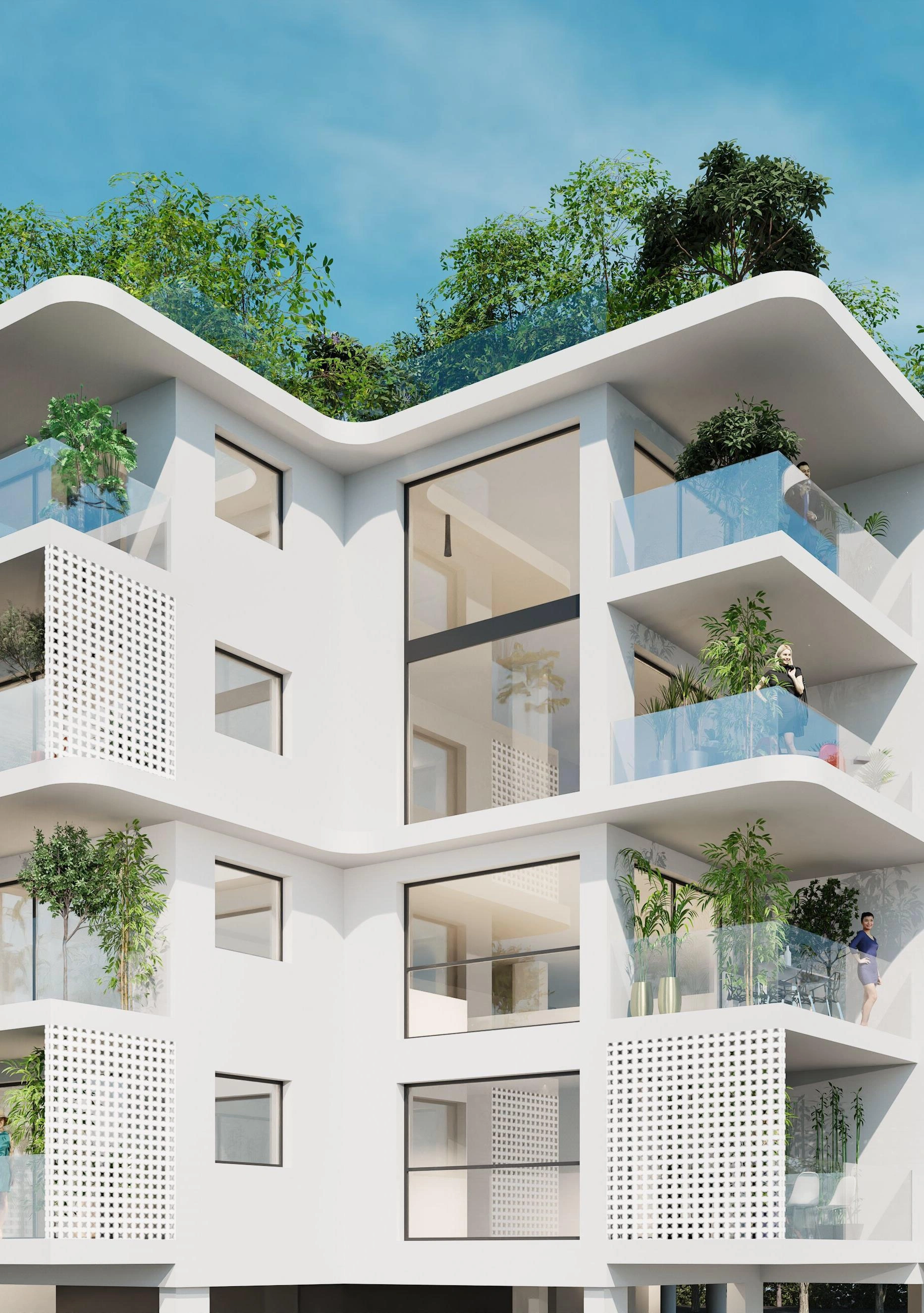Apartments in a modern residential complex in Attica, Greece