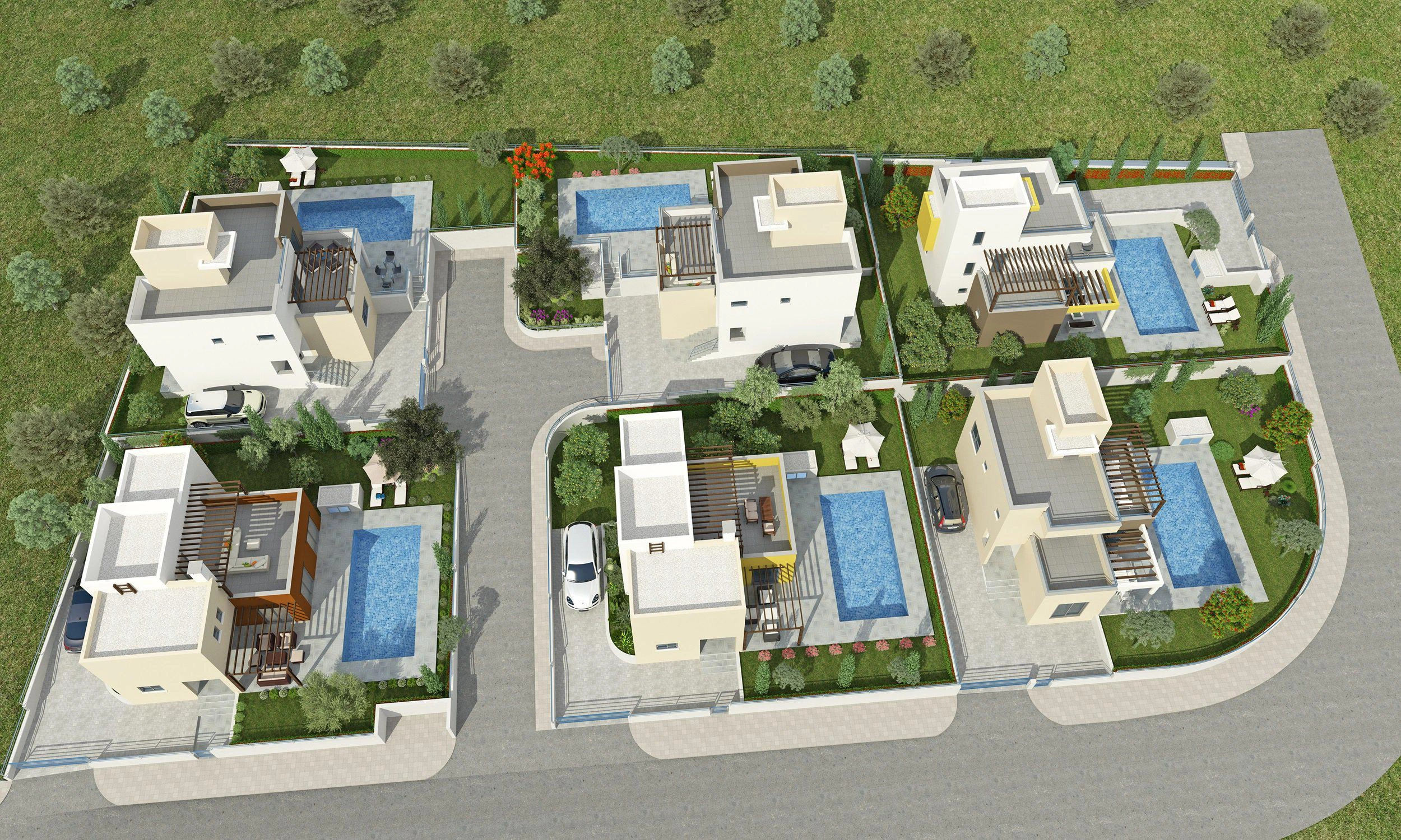 فيلات بمسابح وإطلالات بحرية بانورامية في بافوس، قبرص