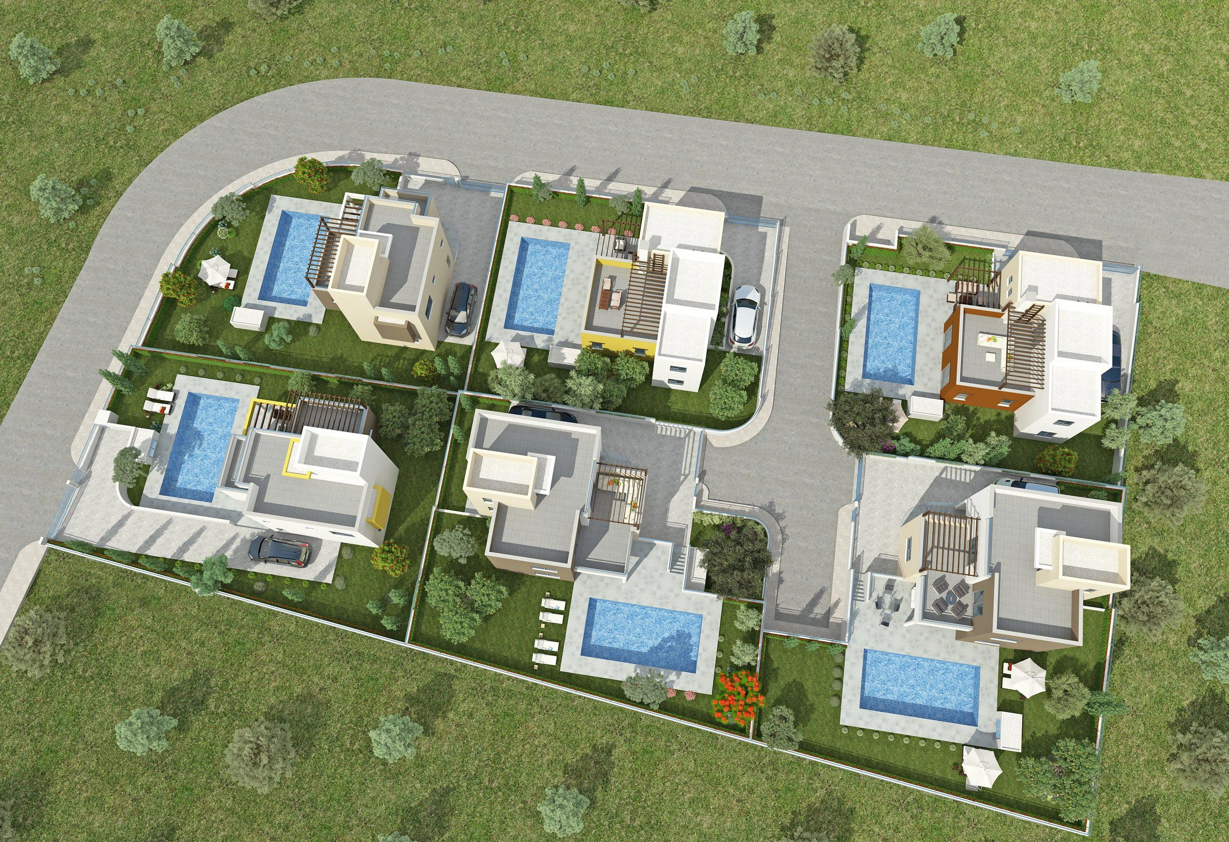 فيلات بمسابح وإطلالات بحرية بانورامية في بافوس، قبرص