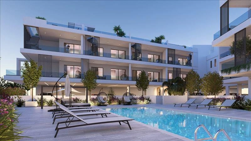 Apartments in a residential complex near the sea in Larnaca, Cyprus