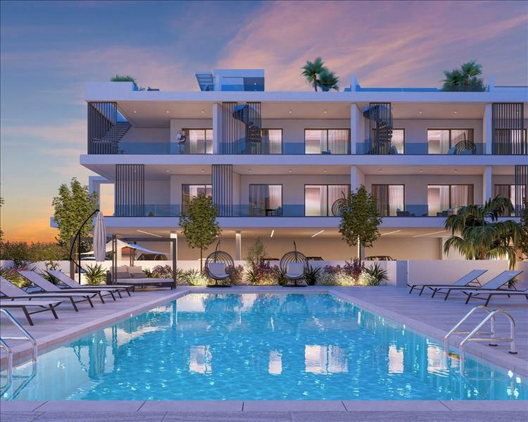 Apartments in a residential complex near the sea in Larnaca, Cyprus