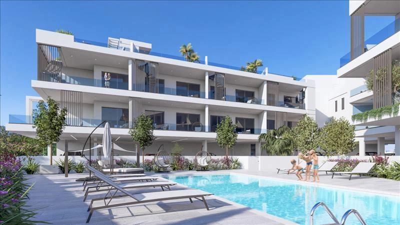 Apartments in a residential complex near the sea in Larnaca, Cyprus