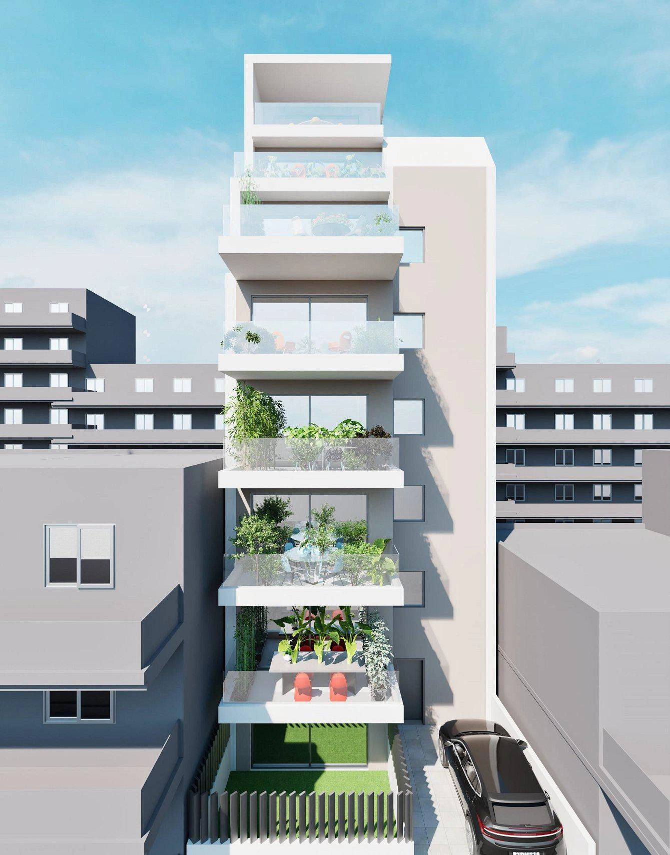 Apartments in a new residential building in Attica, Greece