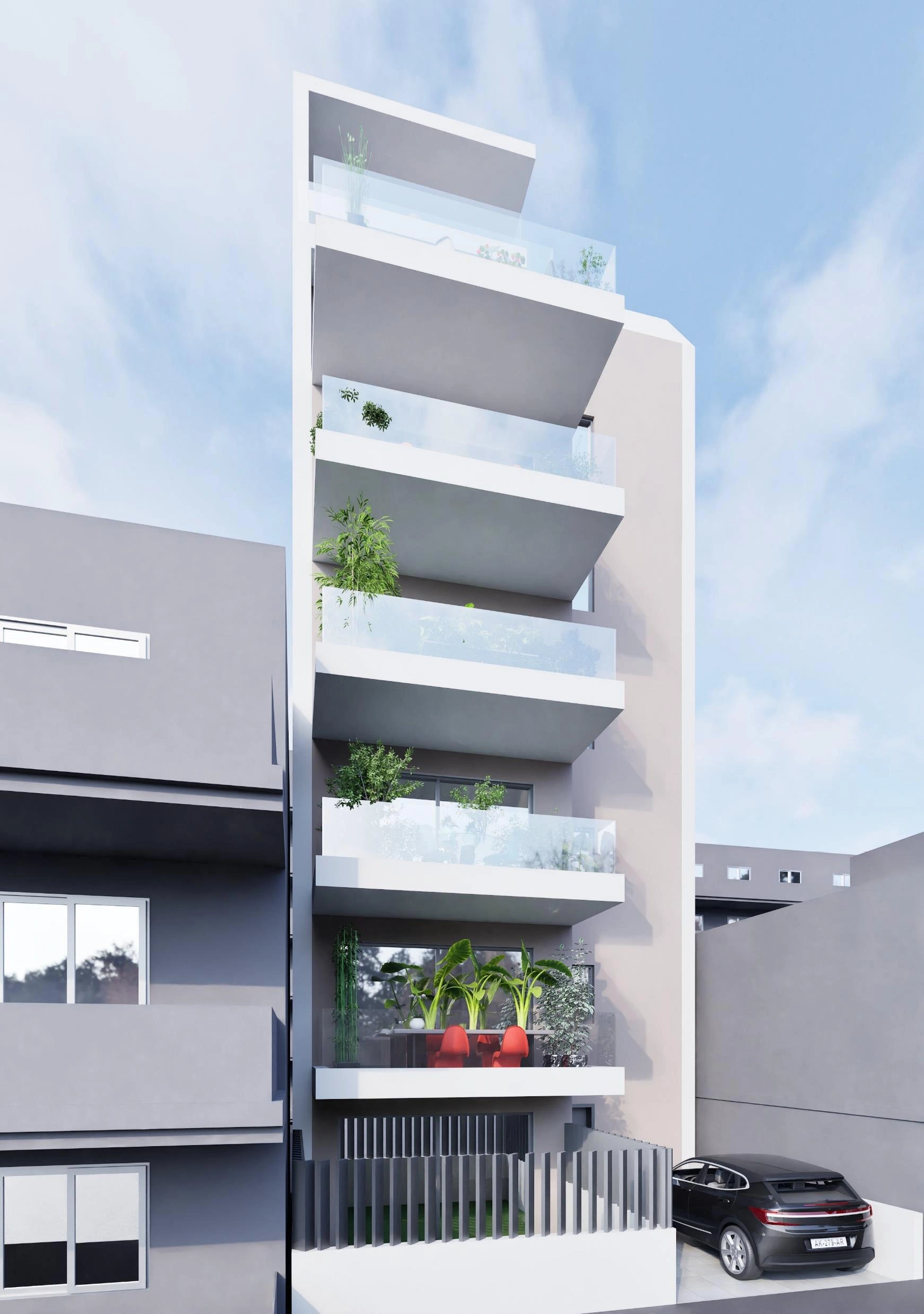 Apartments in a new residential building in Attica, Greece