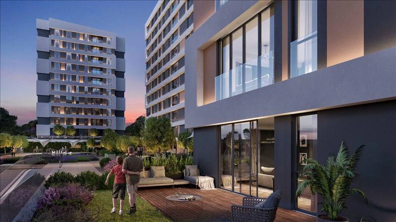 Apartments in a residential complex near M3 metro station in Istanbul, Turkey