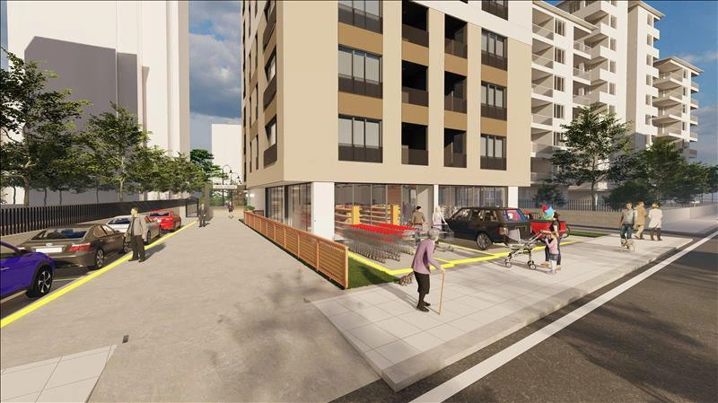 Apartments in a new residence near a metro station in Istanbul, Turkiye