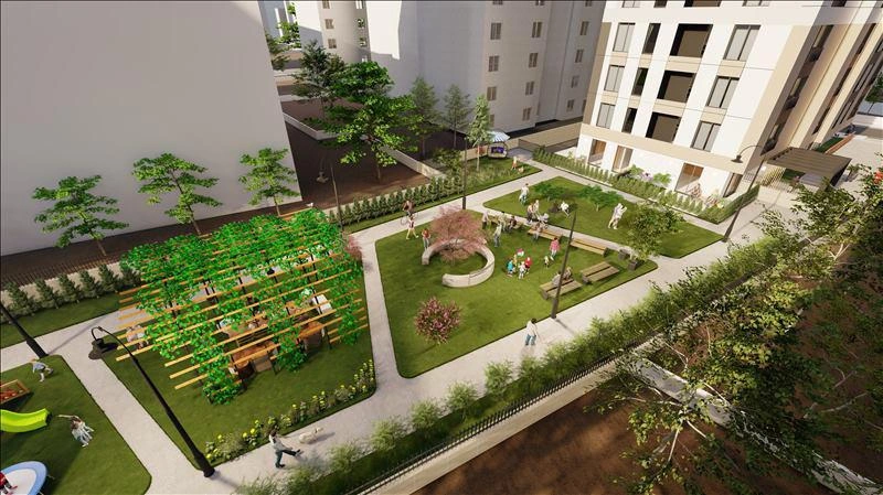 Apartments in a new residence near a metro station in Istanbul, Turkiye