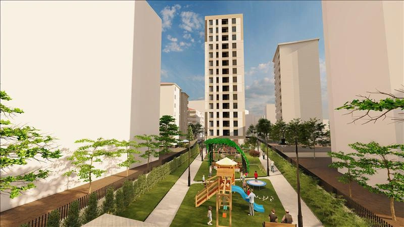 Apartments in a new residence near a metro station in Istanbul, Turkiye