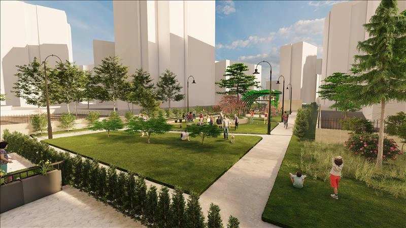 Apartments in a new residence near a metro station in Istanbul, Turkiye