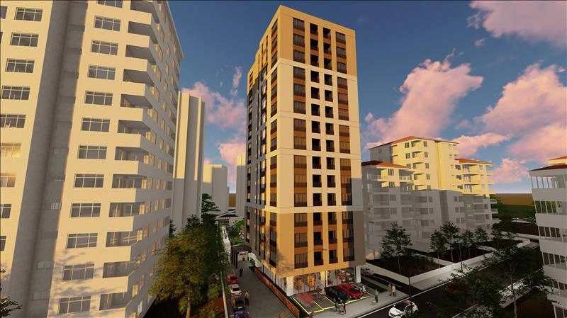 Apartments in a new residence near a metro station in Istanbul, Turkiye