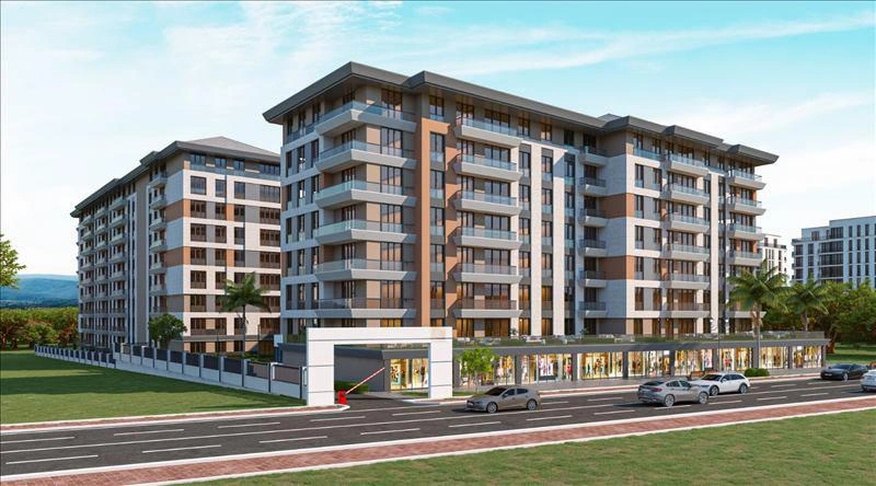 Apartments in a modern residential complex in Istanbul, Turkey