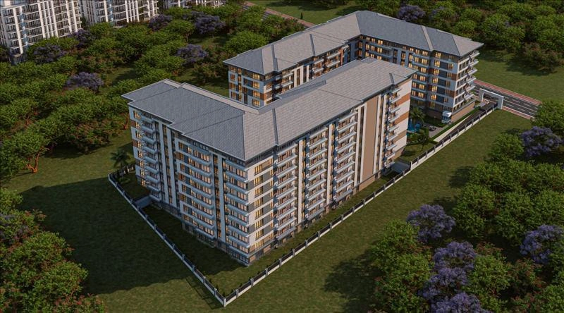 Apartments in a modern residential complex in Istanbul, Turkey