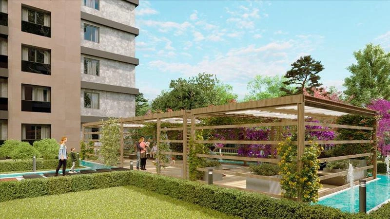 Apartments in a modern residential complex in Istanbul, Turkey