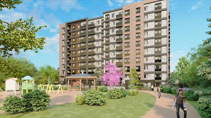 Apartments in a modern residential complex in Istanbul, Turkey