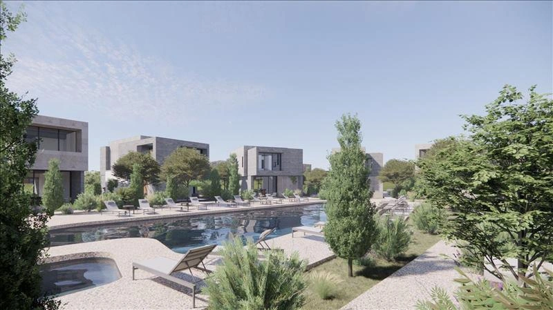 पाफोस, साइप्रस में गेटेड परिसर के विला