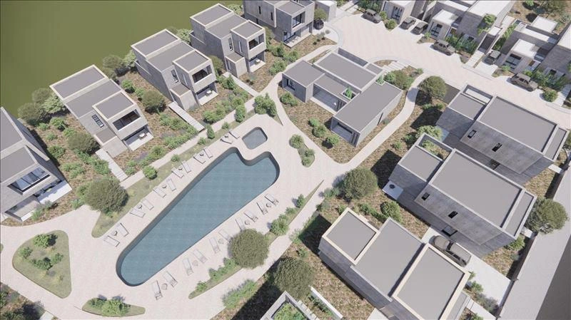 पाफोस, साइप्रस में गेटेड परिसर के विला